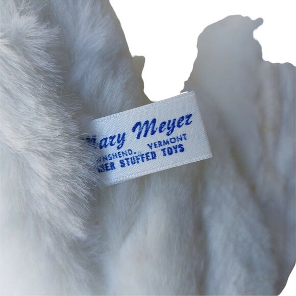 Vintage Mary Meyer White Bunny Rabbit Purple Corduroy Shirt bow tie 15" - Picture 7 of 8